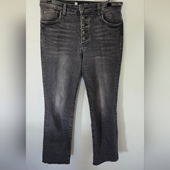 Kut From the Kloth Gray Straight Leg Jeans Button Closure size 10 - Picture 1 of 5